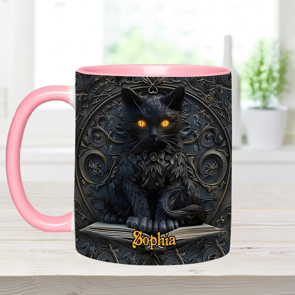 My Spirit Animal - Personalized Black Cat Accent Mug