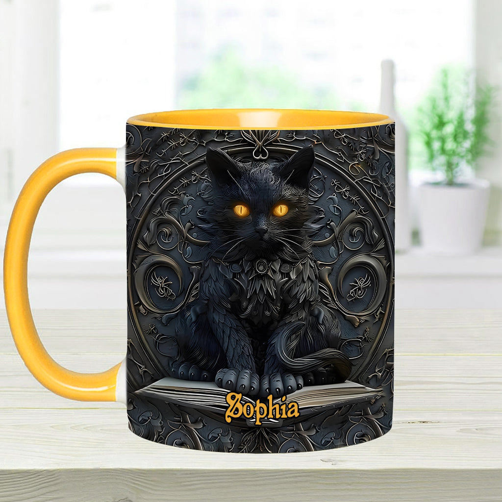 My Spirit Animal - Personalized Black Cat Accent Mug