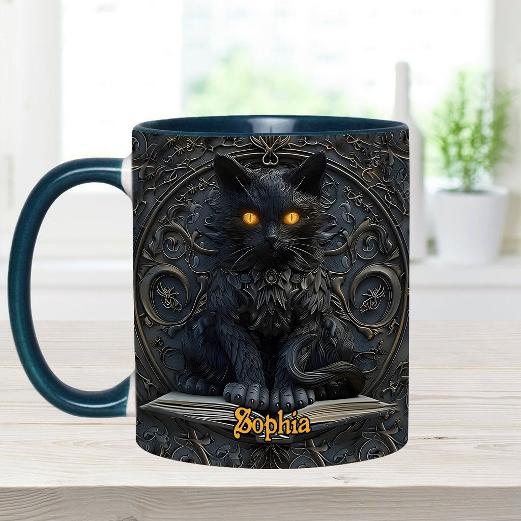 My Spirit Animal - Personalized Black Cat Accent Mug