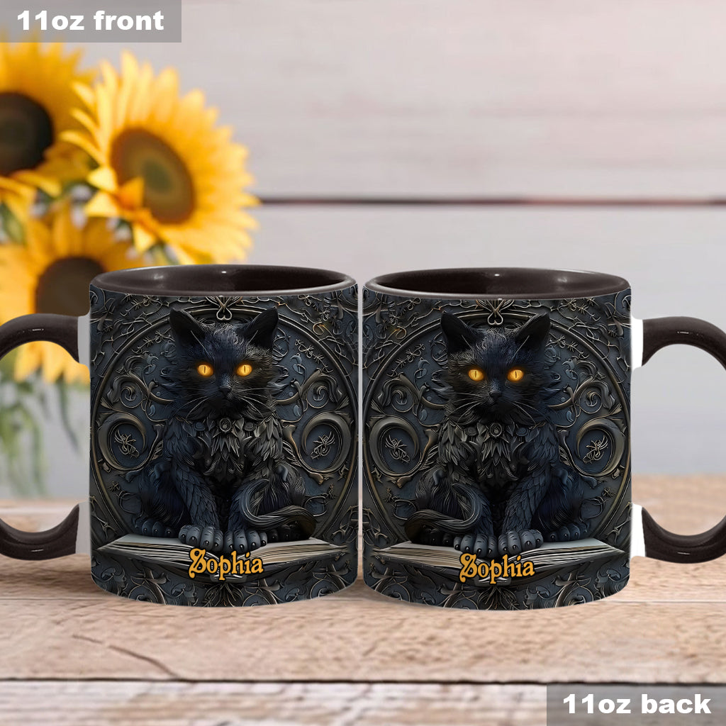 My Spirit Animal - Personalized Black Cat Accent Mug