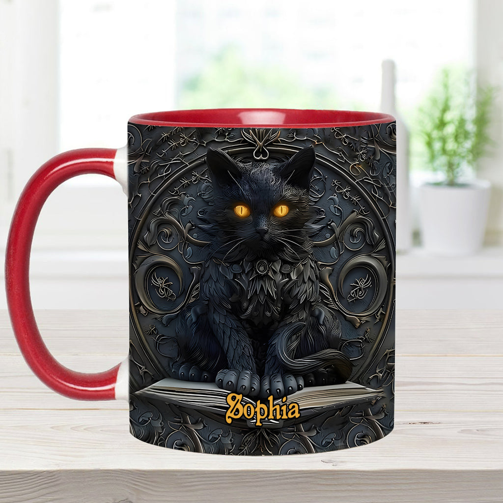 My Spirit Animal - Personalized Black Cat Accent Mug