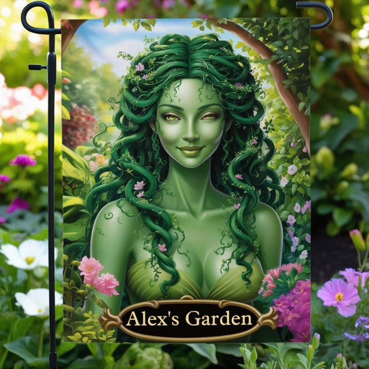 Green Lady - Personalized Gardening Garden Flag
