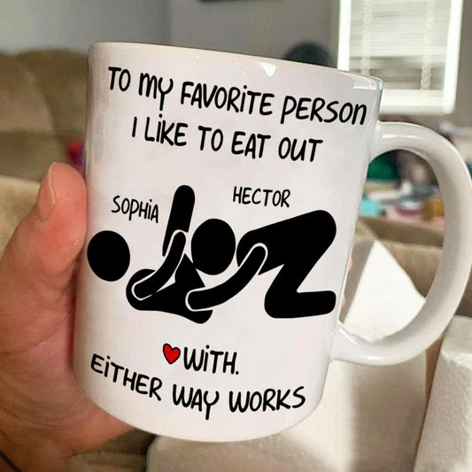 Cadeau d'anniversaire drôle et coquin pour elle/lui - Mug personnalisé pour couple