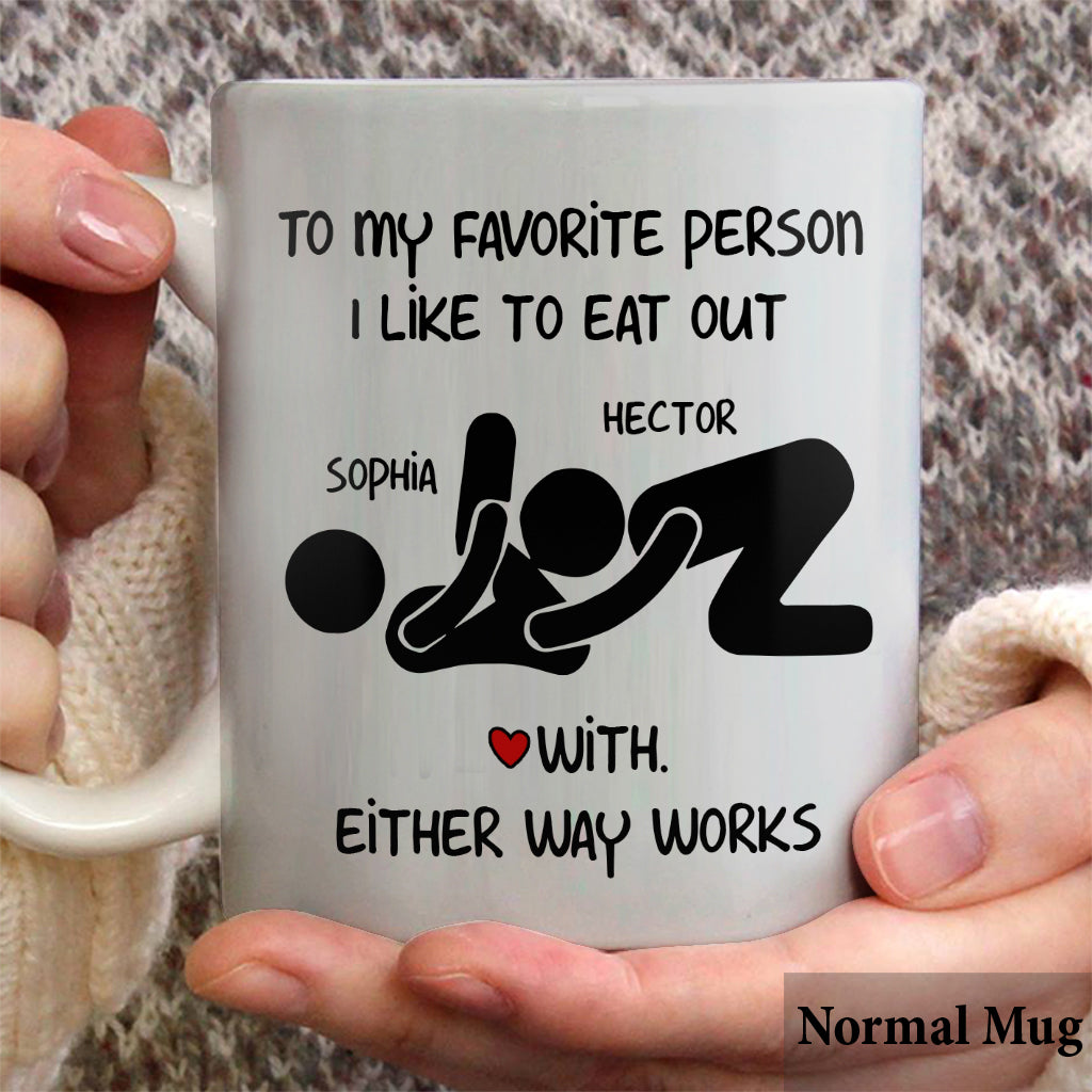 Cadeau d'anniversaire drôle et coquin pour elle/lui - Mug personnalisé pour couple