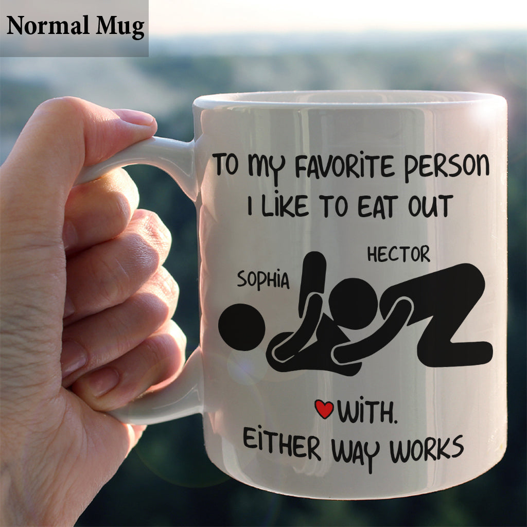 Cadeau d'anniversaire drôle et coquin pour elle/lui - Mug personnalisé pour couple