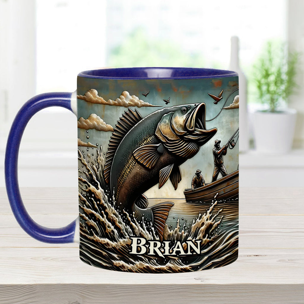 Mug personnalisé « Passionné de pêche »