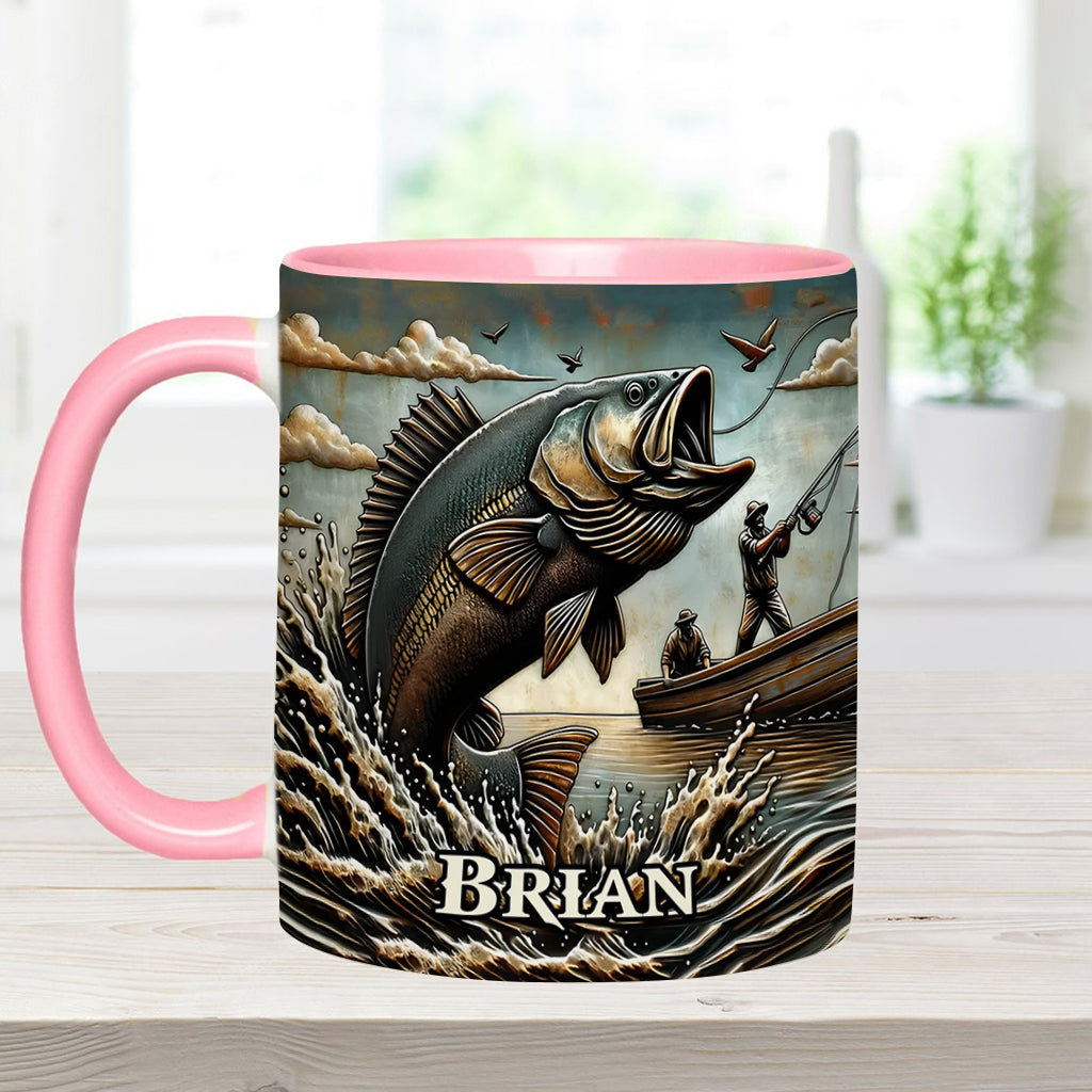 Mug personnalisé « Passionné de pêche »