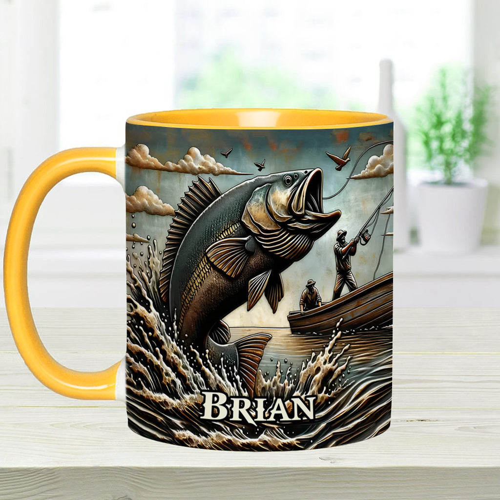 Mug personnalisé « Passionné de pêche »