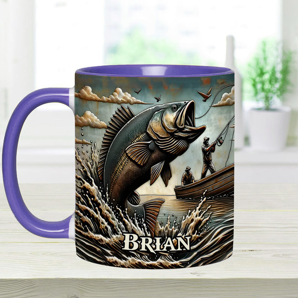 Mug personnalisé « Passionné de pêche »