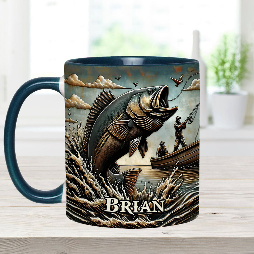 Mug personnalisé « Passionné de pêche »