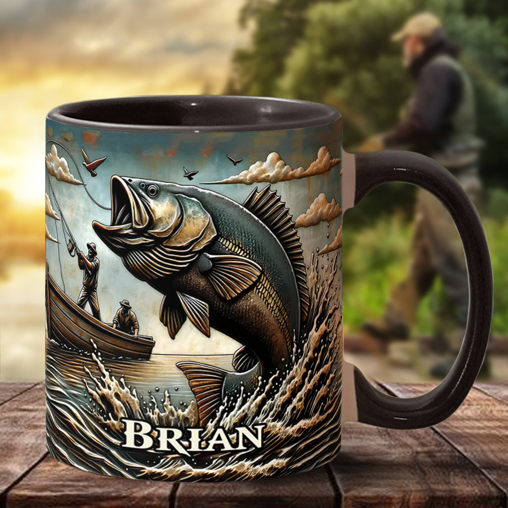 Mug personnalisé « Passionné de pêche »