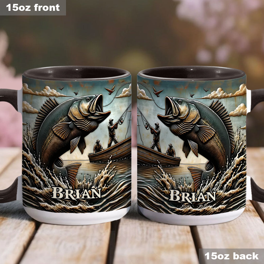 Mug personnalisé « Passionné de pêche »