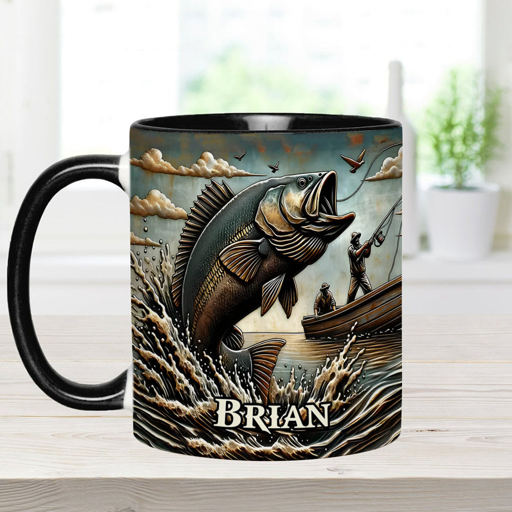 Mug personnalisé « Passionné de pêche »