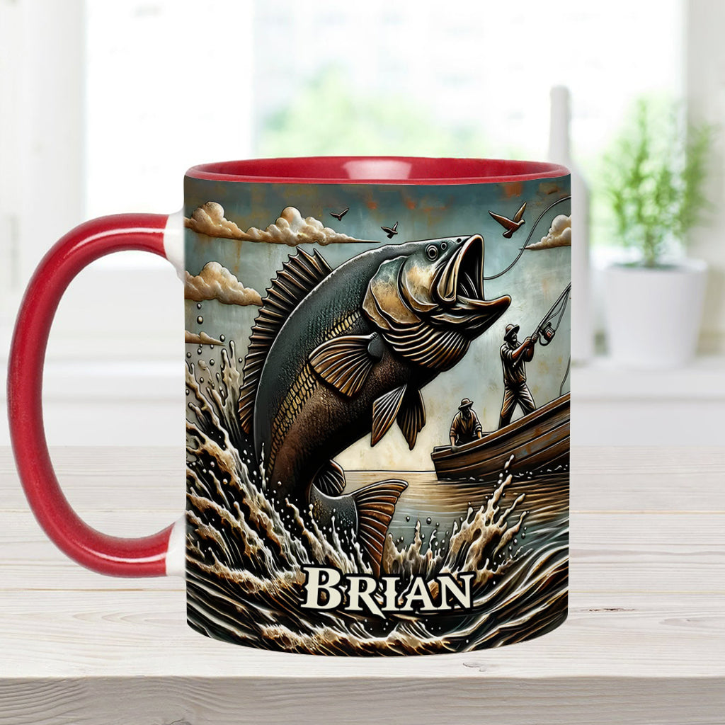 Mug personnalisé « Passionné de pêche »