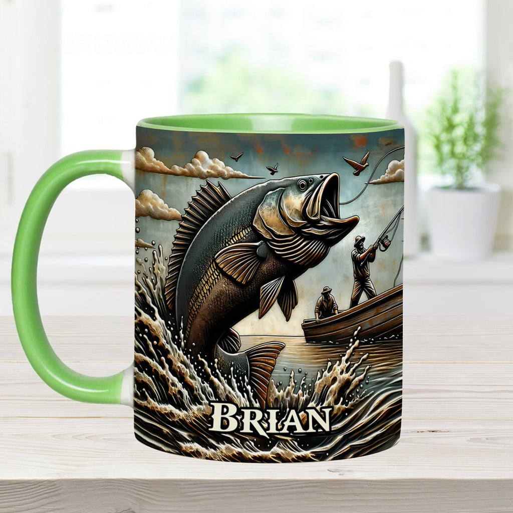 Mug personnalisé « Passionné de pêche »