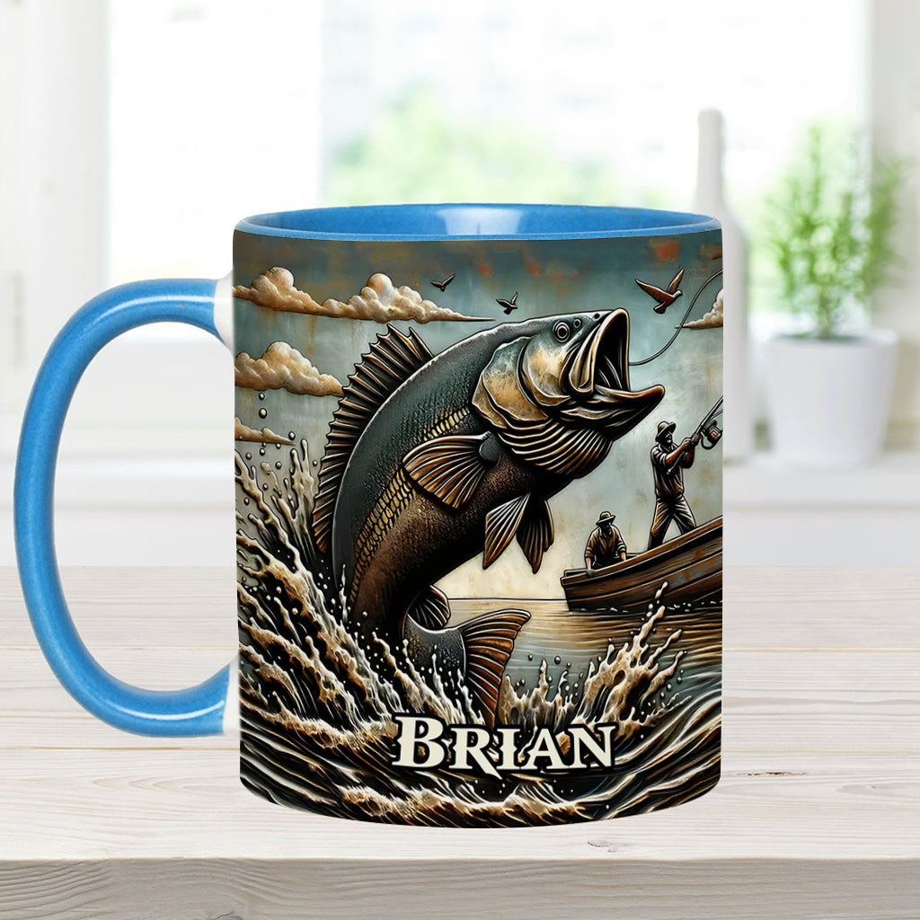 Mug personnalisé « Passionné de pêche »