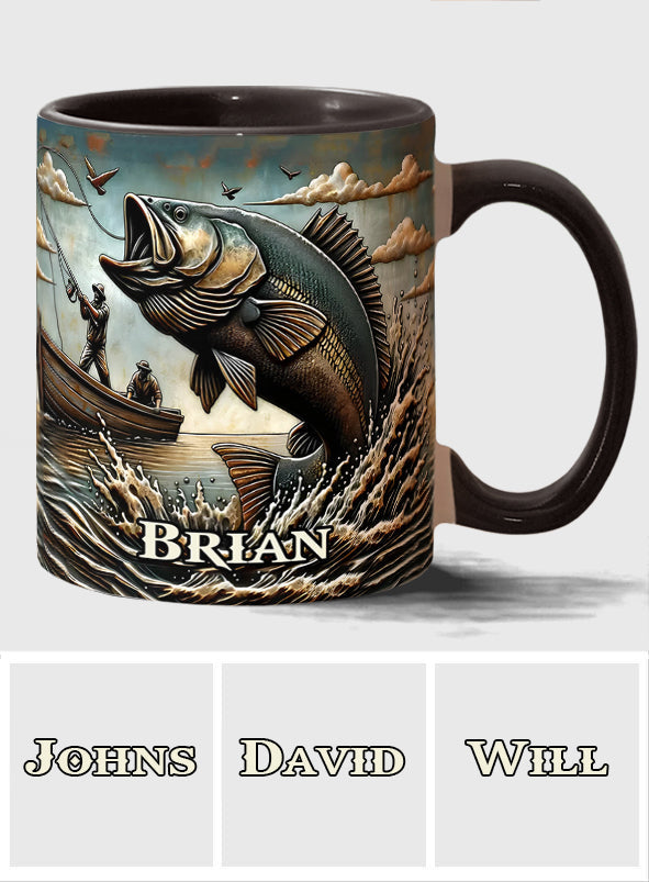Mug personnalisé « Passionné de pêche »