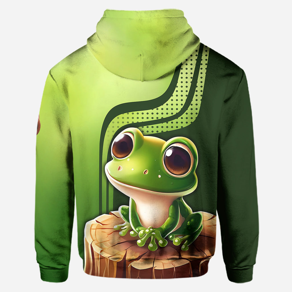 J'adore les grenouilles - Sweat à capuche et legging personnalisés avec grenouille