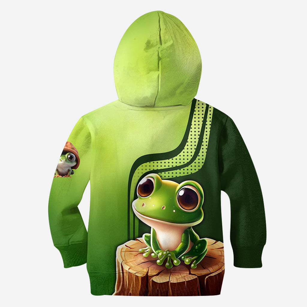 J'adore les grenouilles - Sweat à capuche et legging personnalisés avec grenouille