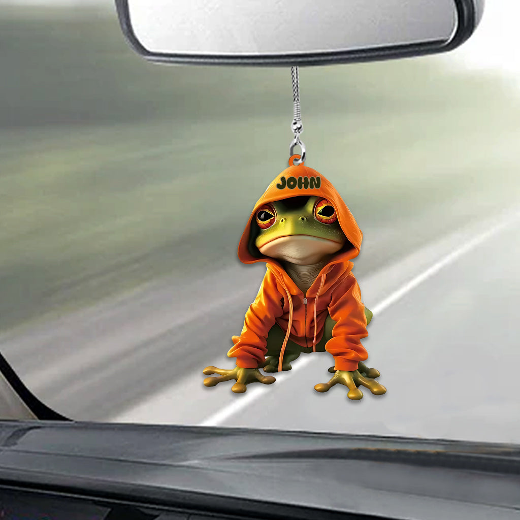 J'adore les grenouilles - Ornement de voiture grenouille personnalisé