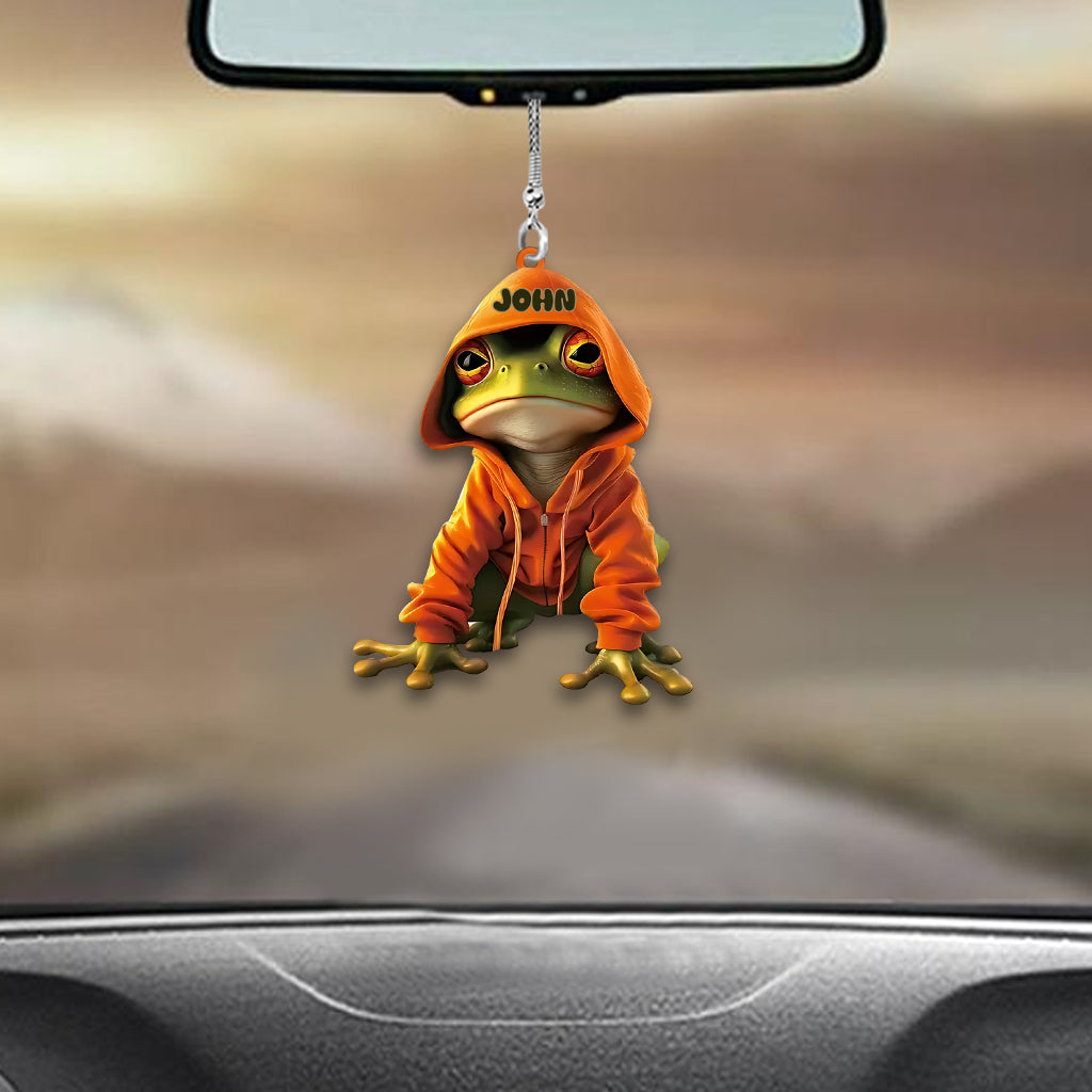J'adore les grenouilles - Ornement de voiture grenouille personnalisé