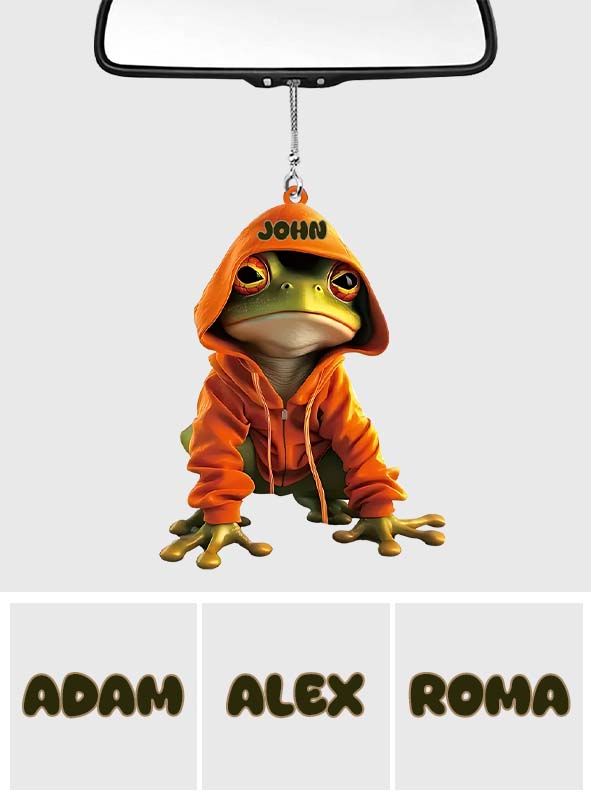 J'adore les grenouilles - Ornement de voiture grenouille personnalisé
