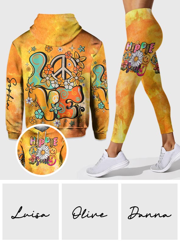 Hippie Soul - Sweat à capuche et legging hippie personnalisés