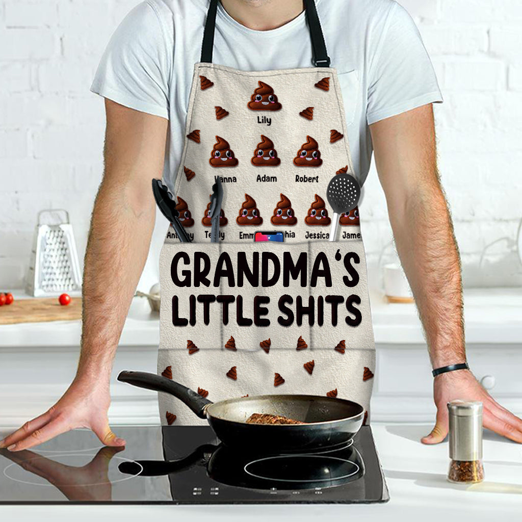 Grandma's Little Shits - Personalized Grandma Apron