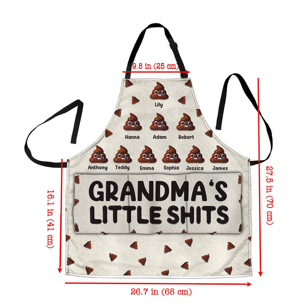 Grandma's Little Shits - Personalized Grandma Apron