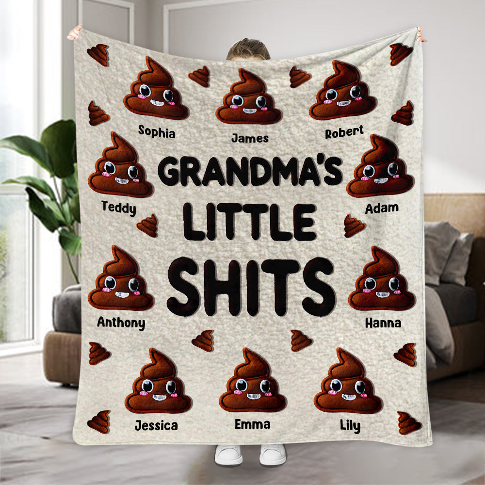 Couverture personnalisée pour grand-mère, mamie, mamie, petits cons