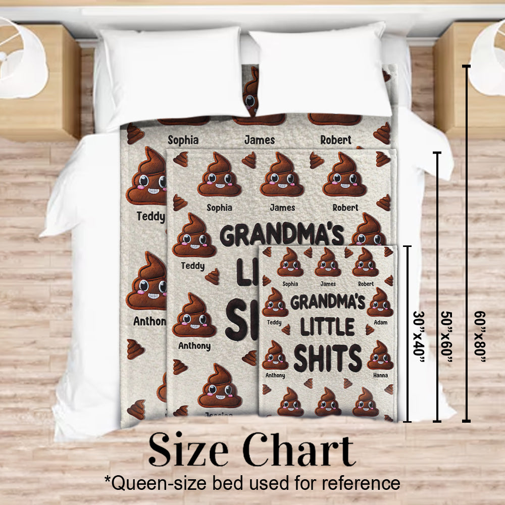 Couverture personnalisée pour grand-mère, mamie, mamie, petits cons