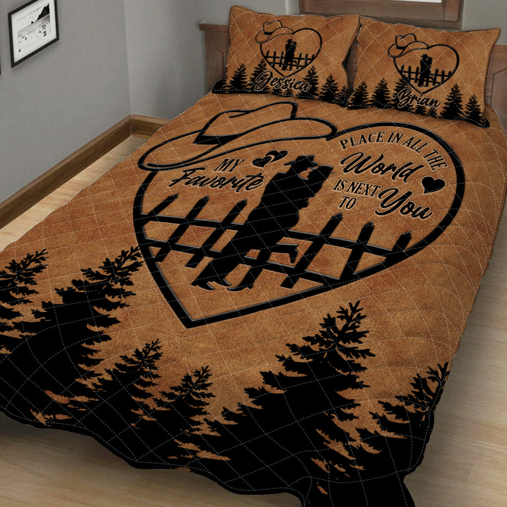 À tes côtés - Ensemble de courtepointe personnalisé pour fille de campagne