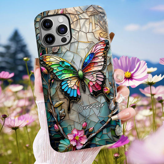 Coque de téléphone personnalisée avec motif papillons « J’adore les papillons »