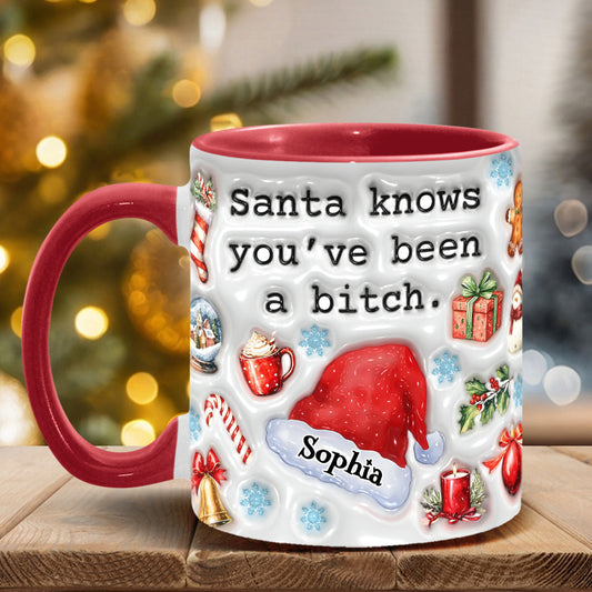 Le Père Noël le sait - Mug personnalisé pour meilleure amie