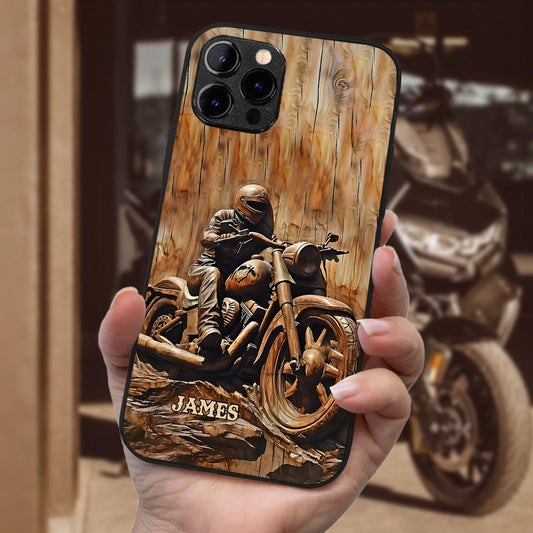 Ne sous-estimez jamais un vieux motard - Coque de téléphone personnalisée pour motard