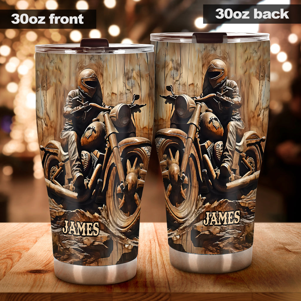 Never Underestimate An Old Man With A Motorcycle - Personalized Biker Tumbler