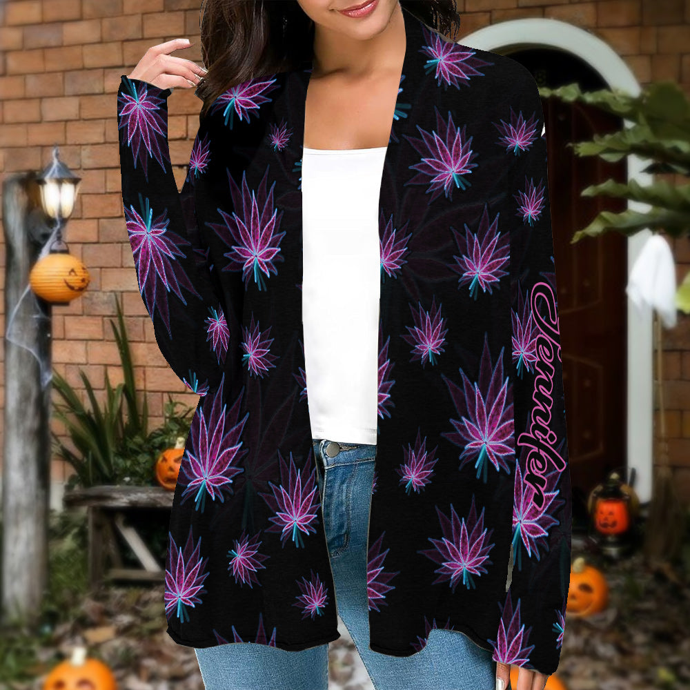 Stunning Leaf - Personalized Weed Cardigan