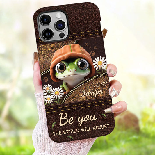 Be You The World Will Adjust - Personalized Hippie Full Print Phone Case