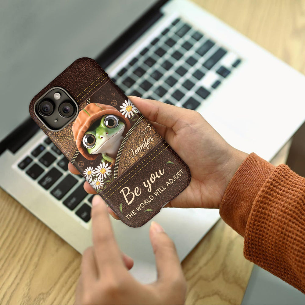 Be You The World Will Adjust - Personalized Hippie Full Print Phone Case