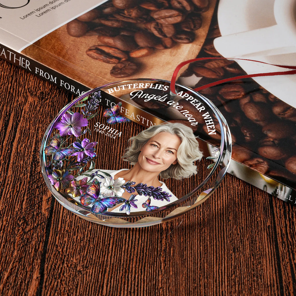 Je suis toujours avec toi - Ornement commémoratif personnalisé en verre rond