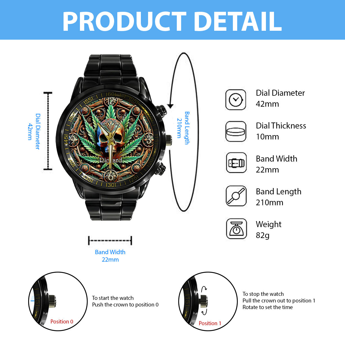 High Times - Personalized Weed Hand Watch