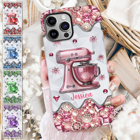 Une fille qui adore pâtisser - Coque de téléphone personnalisée avec impression intégrale sur le thème de la pâtisserie