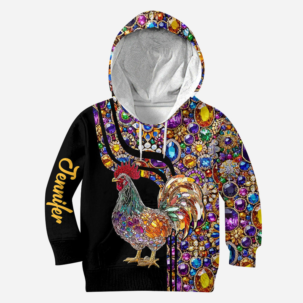 Sparkle Rooster - Personalized Chicken Hoodie and Leggings