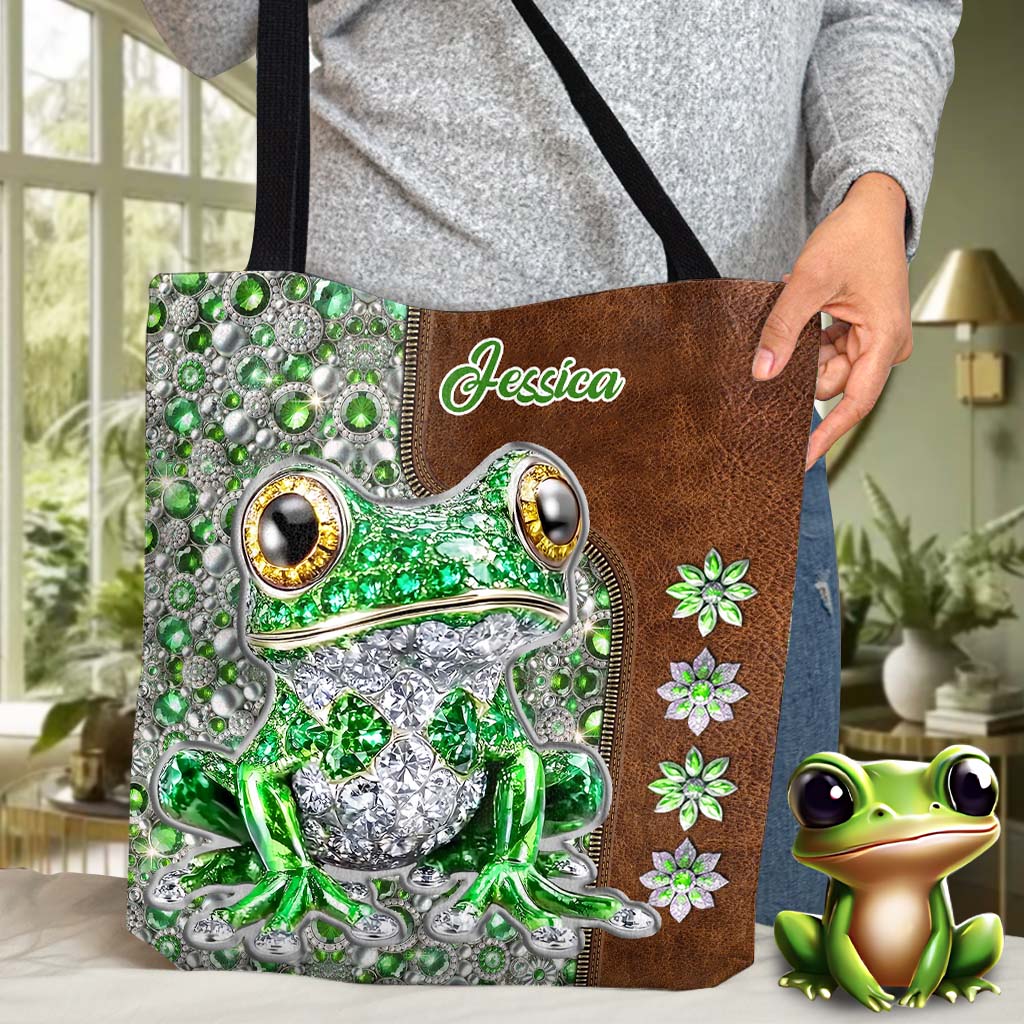 Juste une fille qui aime les grenouilles - Sac fourre-tout grenouille personnalisé