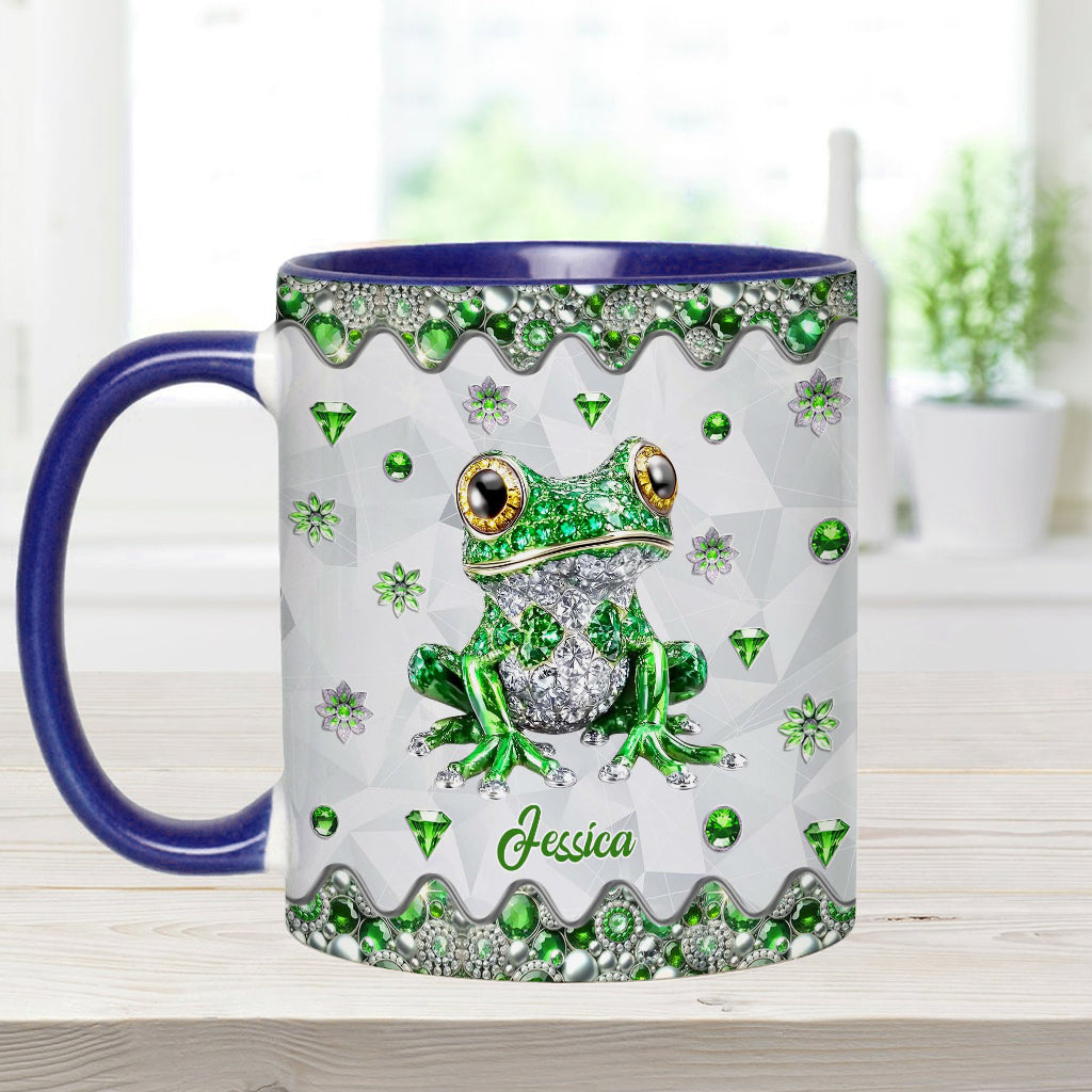 Mug personnalisé à motif grenouille « Juste une fille qui adore les grenouilles »