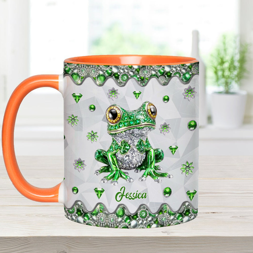 Mug personnalisé à motif grenouille « Juste une fille qui adore les grenouilles »