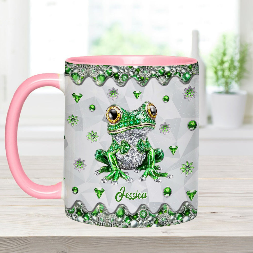Mug personnalisé à motif grenouille « Juste une fille qui adore les grenouilles »