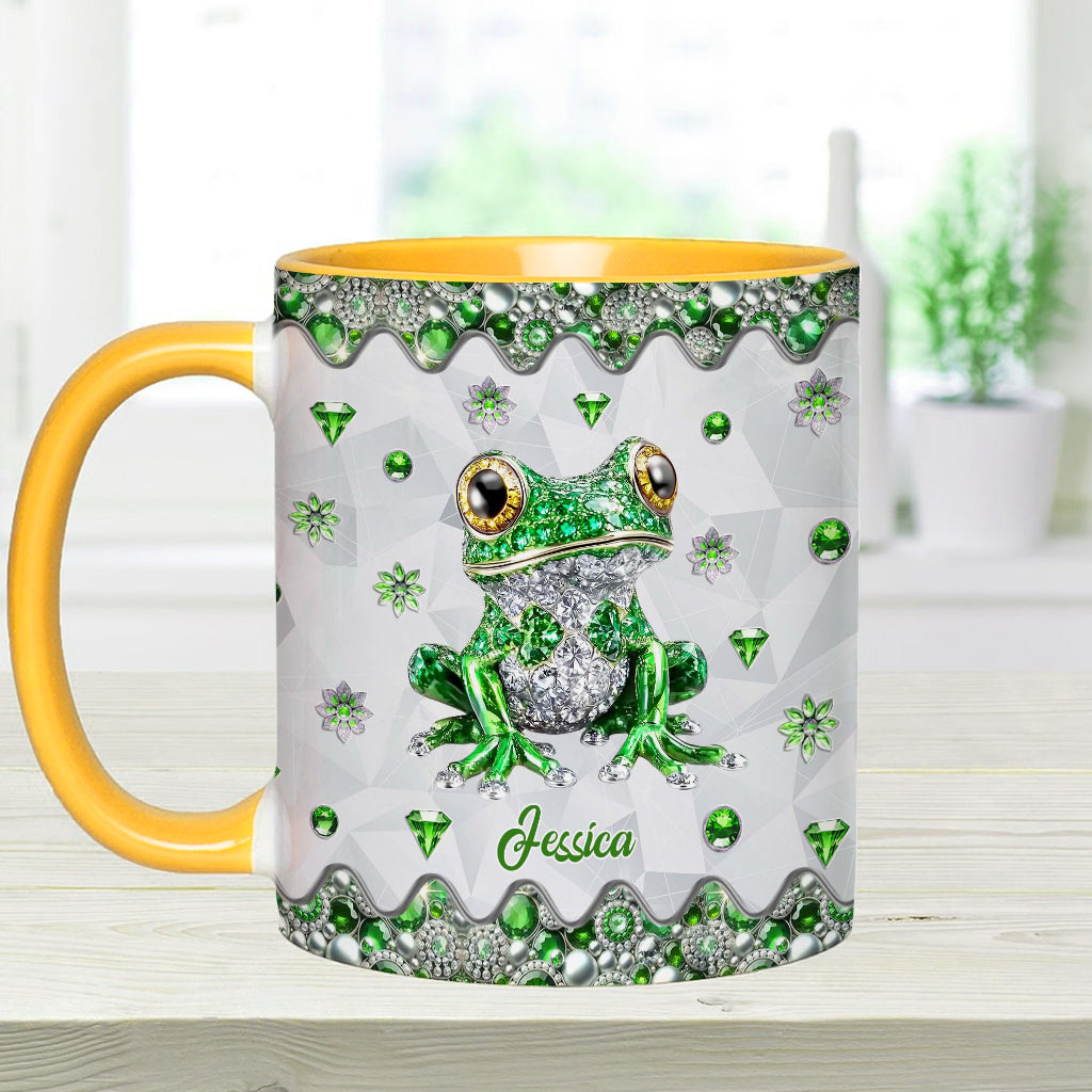 Mug personnalisé à motif grenouille « Juste une fille qui adore les grenouilles »