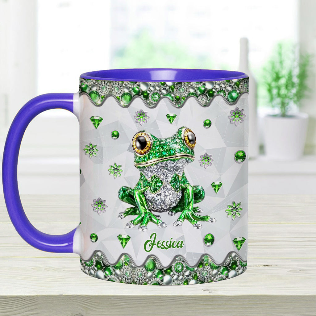 Mug personnalisé à motif grenouille « Juste une fille qui adore les grenouilles »