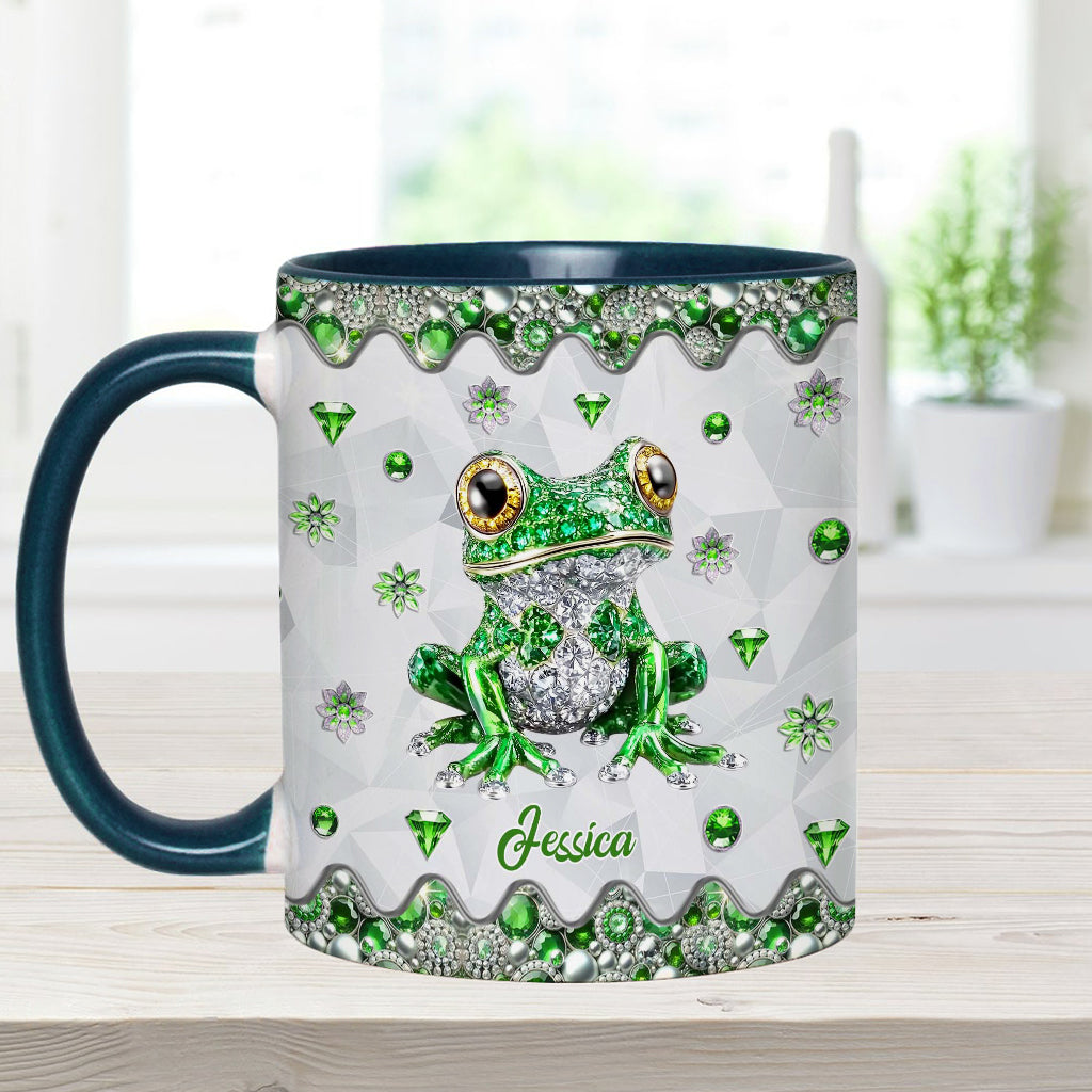 Mug personnalisé à motif grenouille « Juste une fille qui adore les grenouilles »